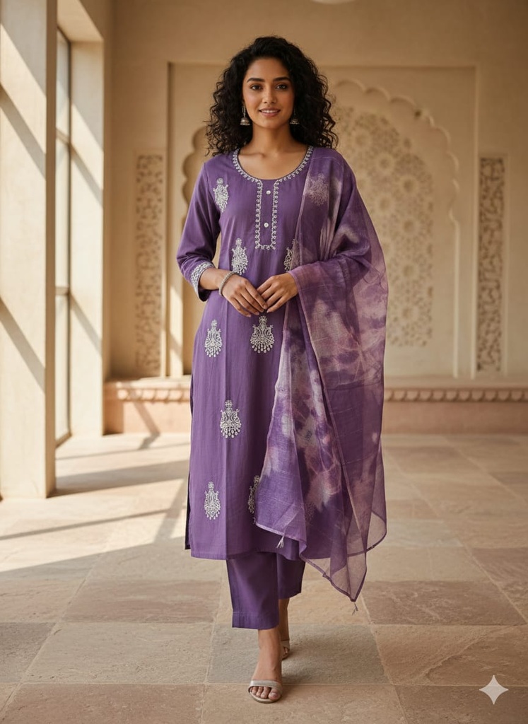 Elegant Handwork Embroidered Suit Set