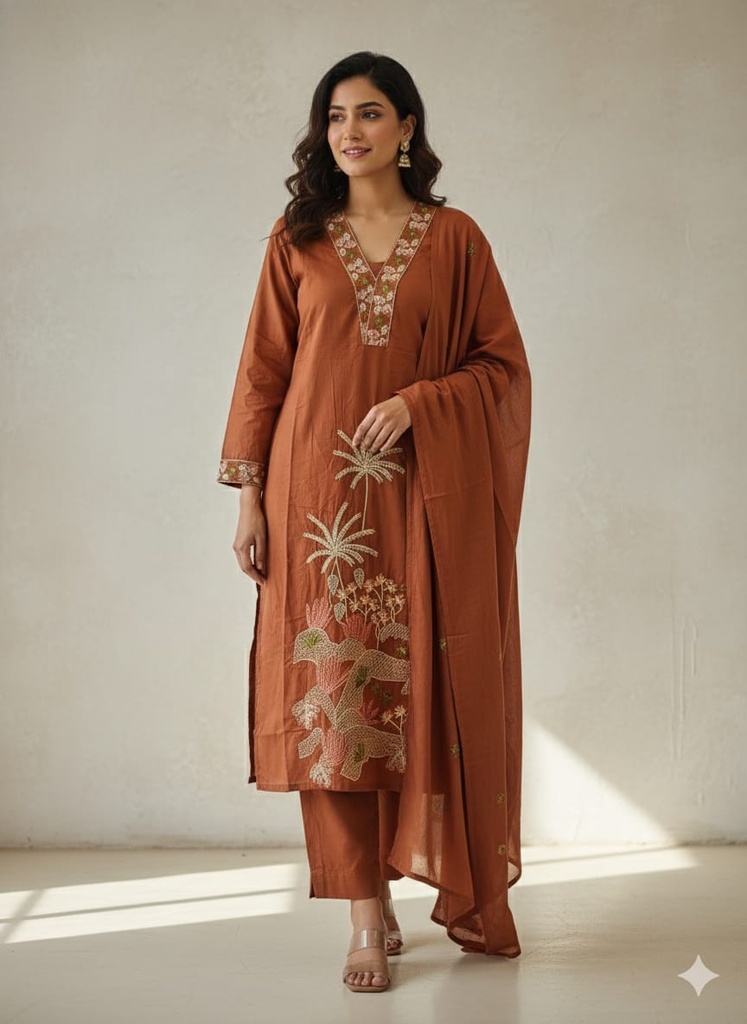 Jaipuri Cotton Daily Wear Suit Set