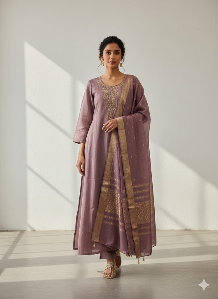 Ruhani Purple Suit Set