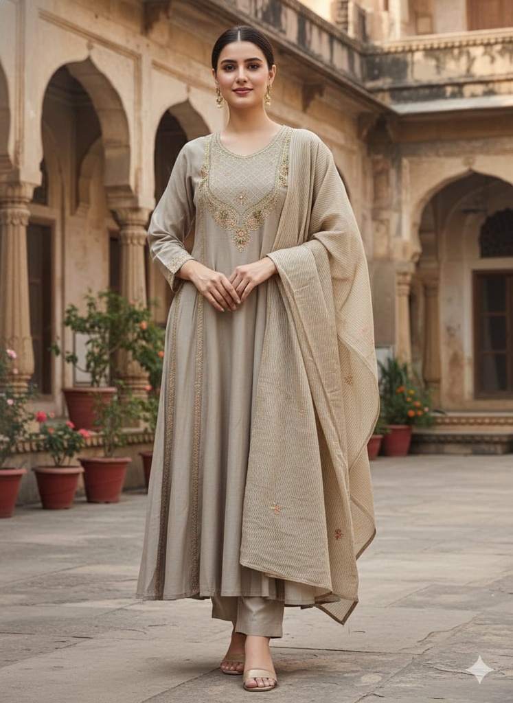 Kaira Tussar Suit Set