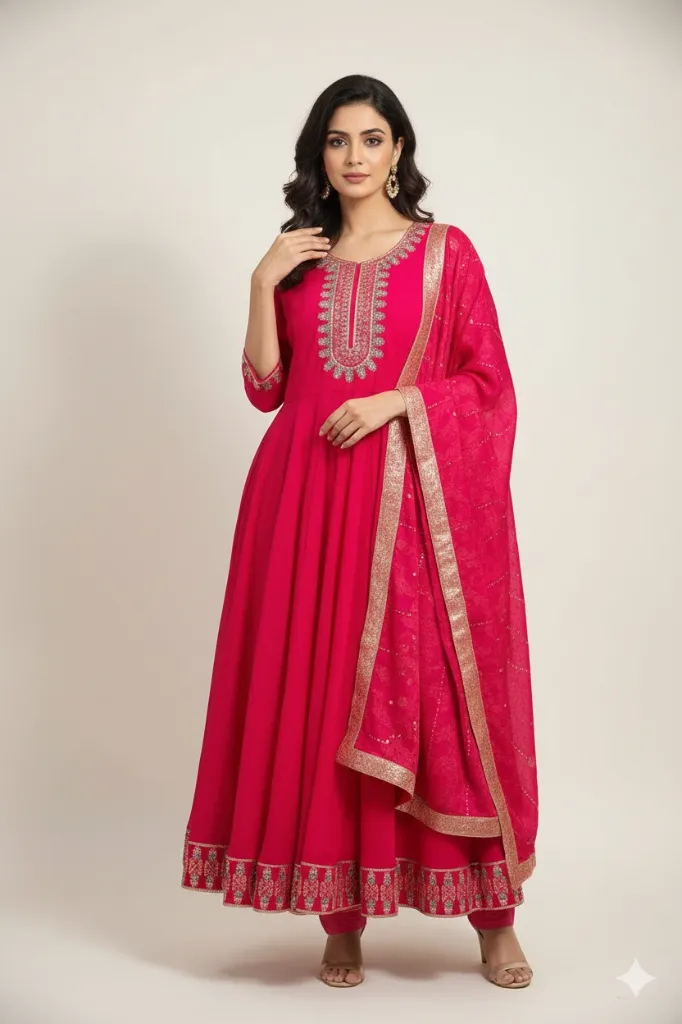 Kiara Red Anarkali